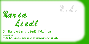 maria liedl business card